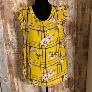 Yellow flower blouse